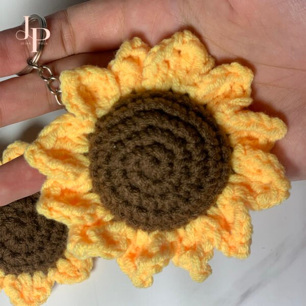 Sunflower Crochet Keychain (BIG) - Bag Charm