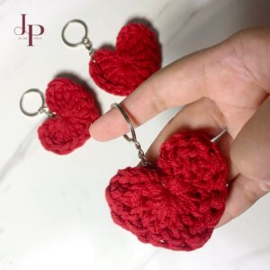 Simple LOVE Crochet Keychain