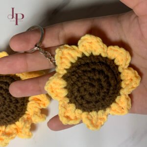 Sunflower Crochet Keychain (SMALL) - Bag Charm