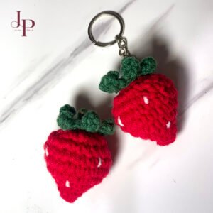 Strawberry Crochet Keychain